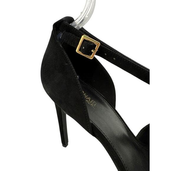 Michael Kors Suede Strappy Pumps Black Size 7.5 M‎ NWB - Picture 3 of 11